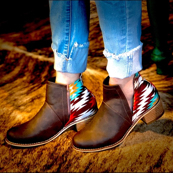 Leather Aztec Booties - Picture 6 of 10